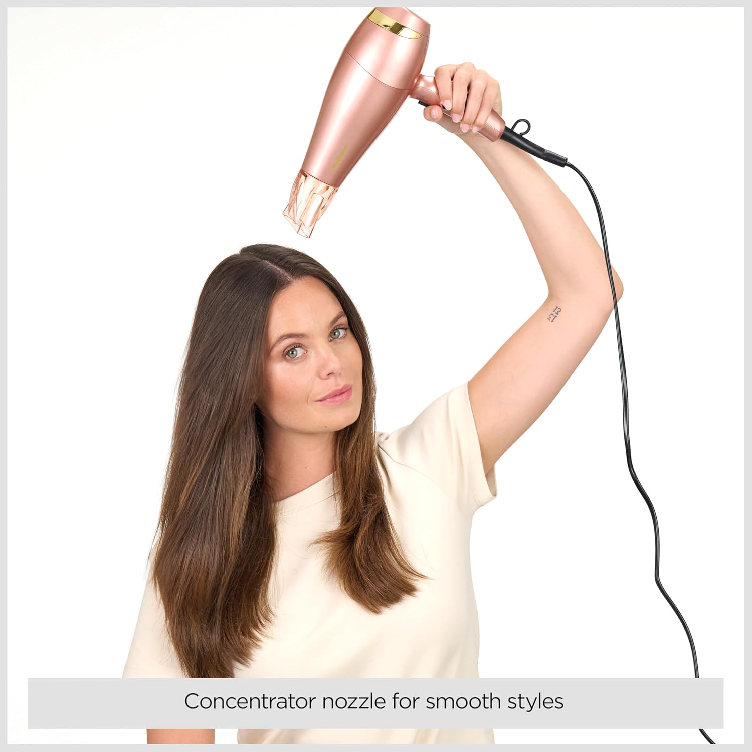 Detalle de BaByliss Rose Gold Hair Dryer 2100W Professional Ionic Blow Dryer (5336U)