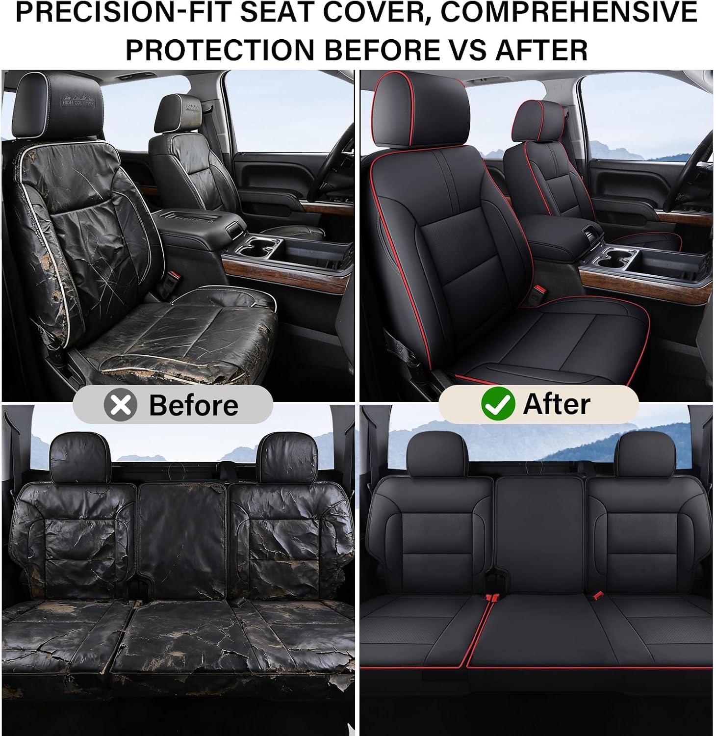 Thumbnail 3 de Coverado Faux Leather Car Seat Covers