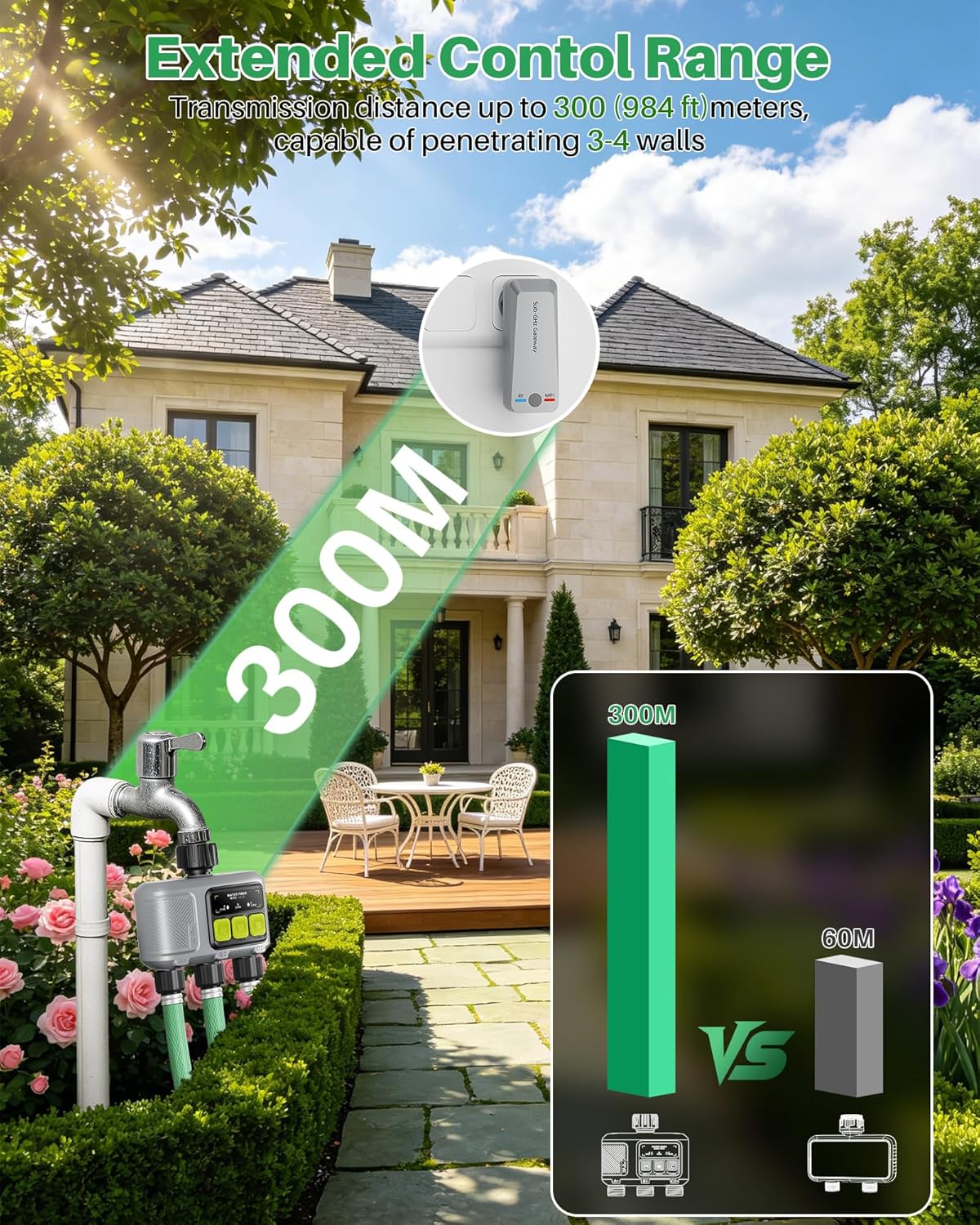 Detalle de Computer per irrigazione WiFi con 3 uscite: controllo intelligente per prato e giardino