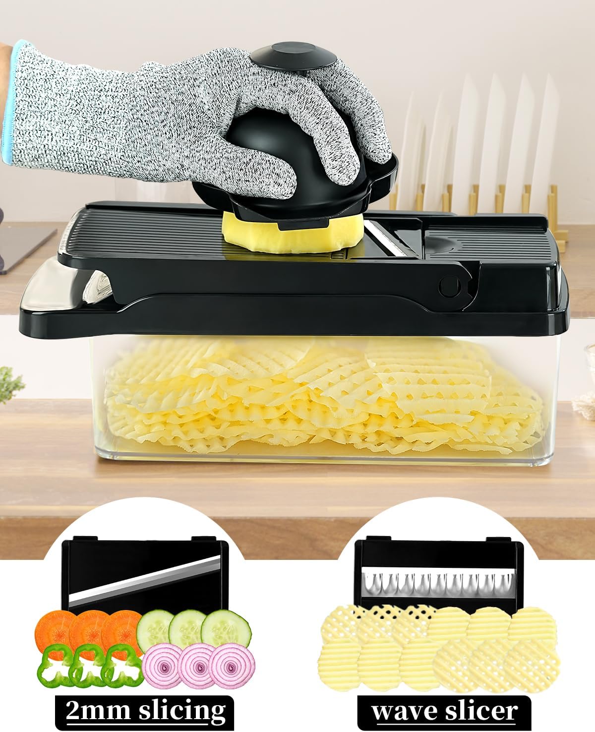 Thumbnail 4 de Julienner Mandolin Vegetable Chopper Multi-Slicer – a practical all-in-one kitchen helper