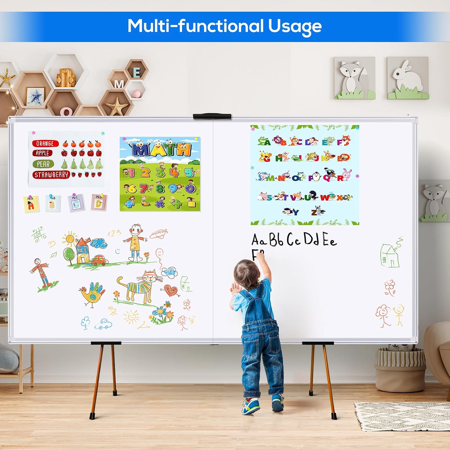 Detalle de maxtek 72x48 Magnetic Dry-Erase Whiteboard with Aluminum Frame