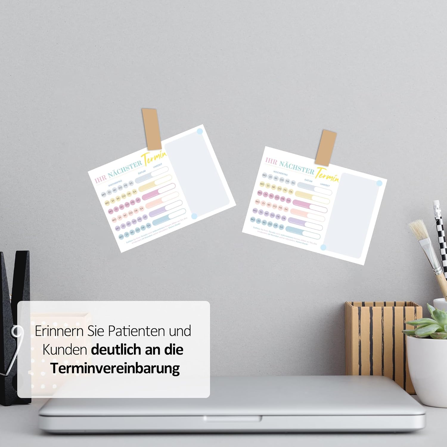 Thumbnail 4 de BIROYAL Terminzettel Praxis 2026 – 12 x Terminblock (DIN A7) mit 600 Terminzetteln