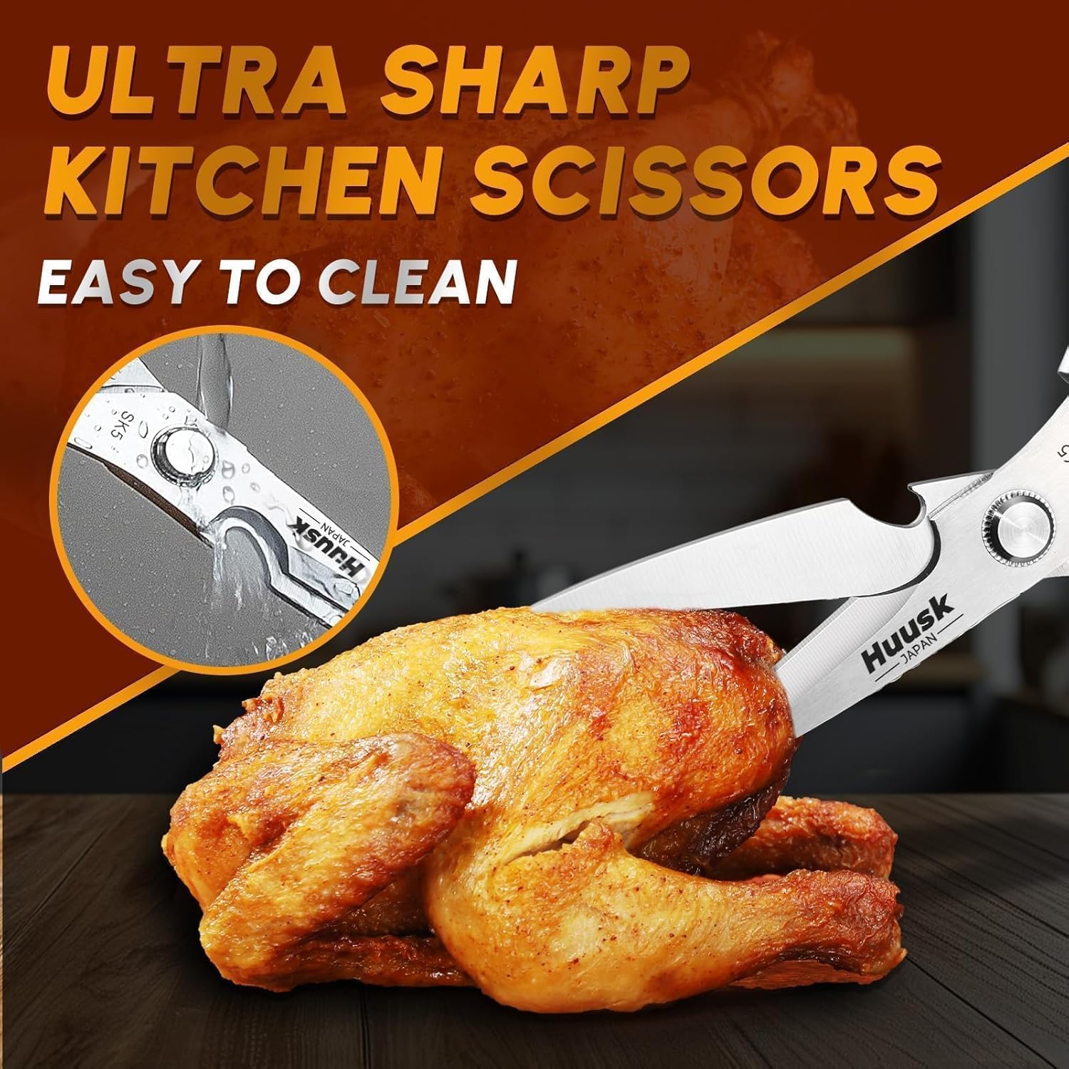 Detalle 2 de HUUSK Stainless Steel Kitchen Scissors
