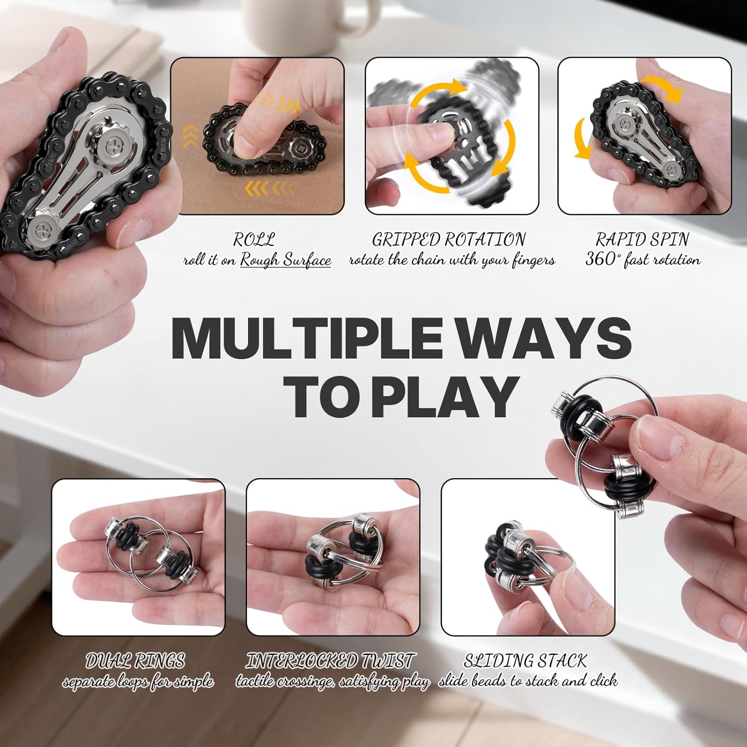 Thumbnail 4 de KAMBOLLY 5-Piece Metal Fidget Toy Set for Stress Relief and Focus