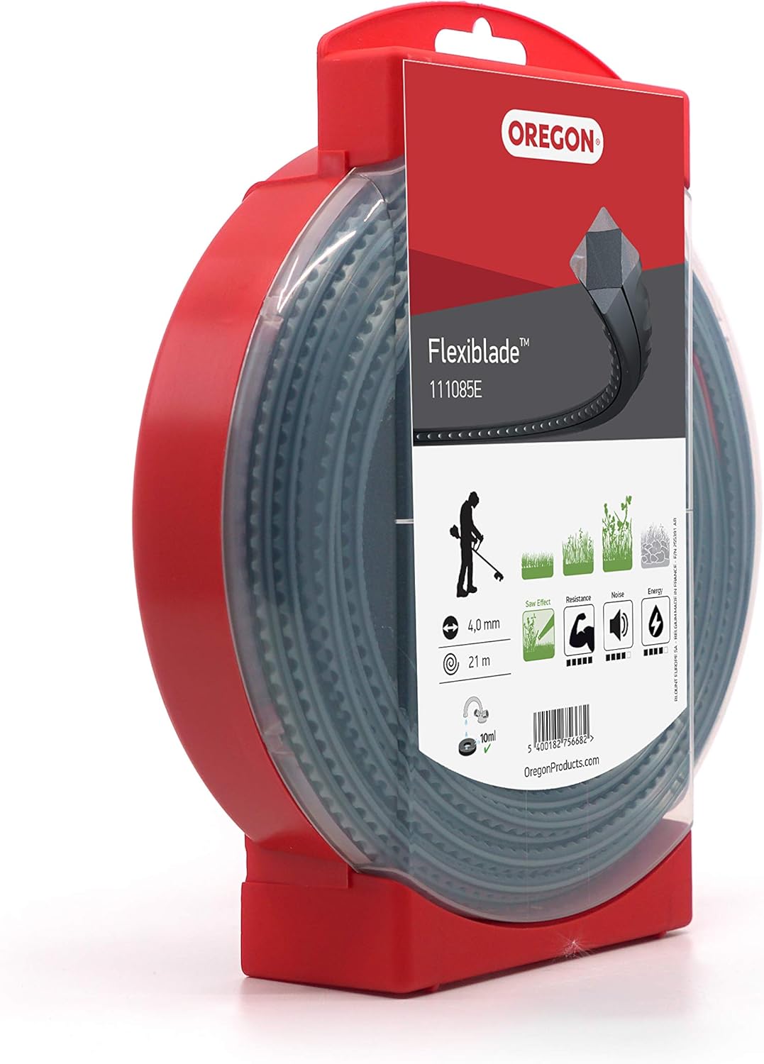 Detalle 2 de Oregon Fil de débroussailleuse Cranté 4mm × 21m (111085E) – robuste, efficace et compatible tête standard