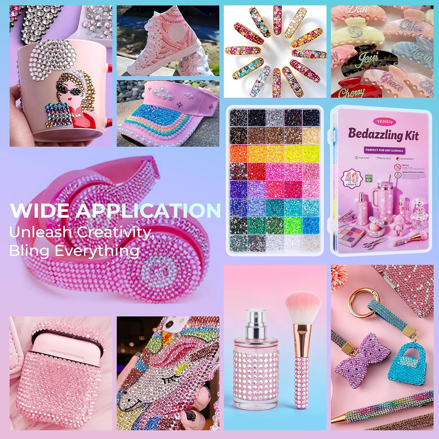 Thumbnail 5 de Bedazzling Kit 40000Pcs 40 Colors Resin Jelly Rhinestones – All‑In‑One DIY Bedazzling Set