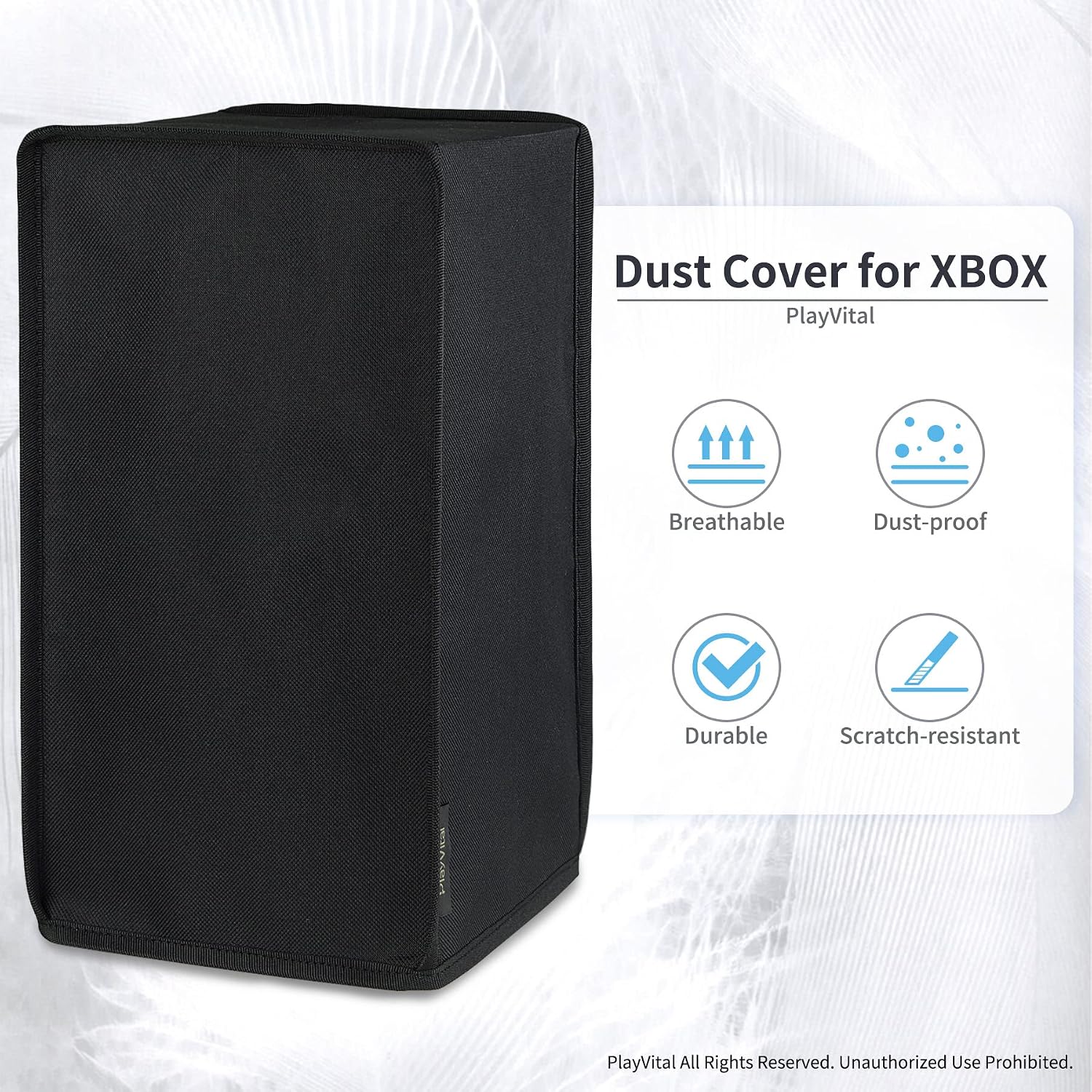 Detalle 2 de PlayVital Black Nylon Dust Cover for Xbox Series X Console