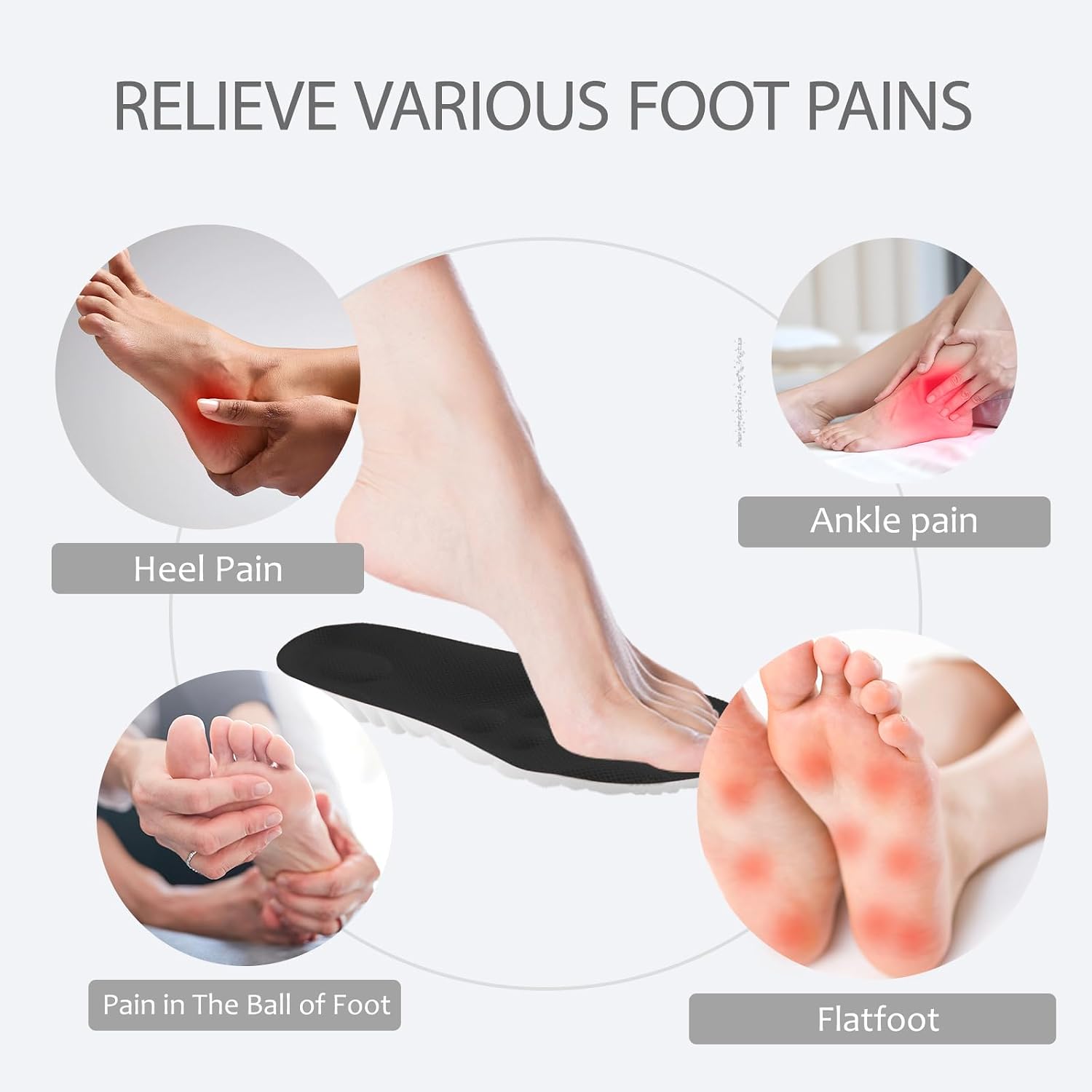 Detalle 2 de DWTWLE 4D Cloud Insoles for Men and Women – Ultra-Soft, Anti-Fatigue Support for Foot Pain Relief