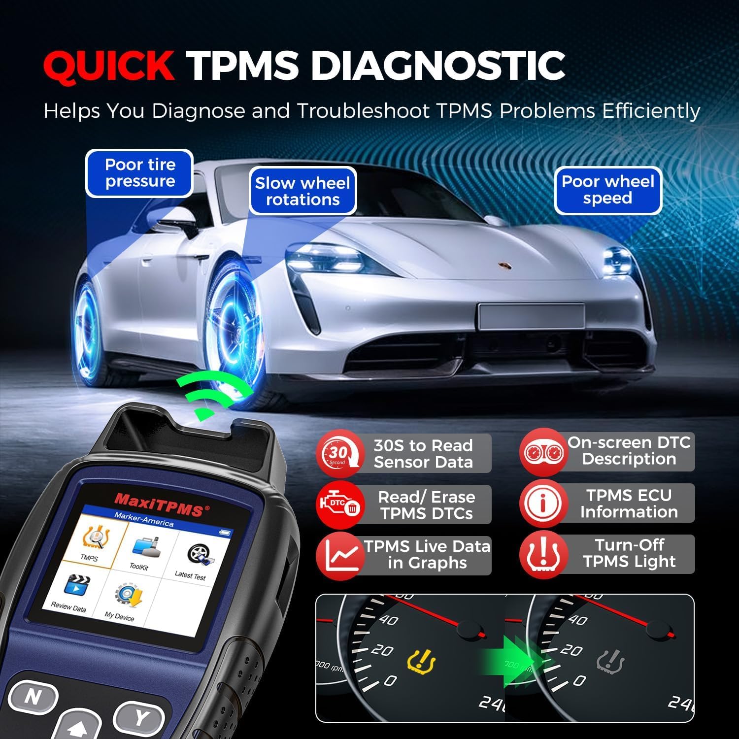 Thumbnail 6 de Autel MaxiTPMS TS501 PRO TPMS Programming Tool — Enhanced TPMS Diagnostics, Activation, and MX-Sensor Programming