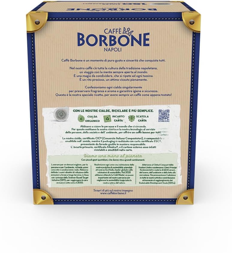 Thumbnail 5 de Caffè Borbone Mélange Dek – Dosettes ESE compostables, Espresso décaféiné 150 dosettes 44 mm