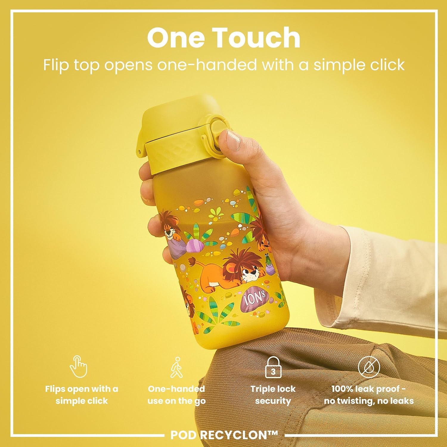 Thumbnail 2 de Ion8 Kids Water Bottle (350 ml) – Leak‑proof, easy open, and carbon neutral