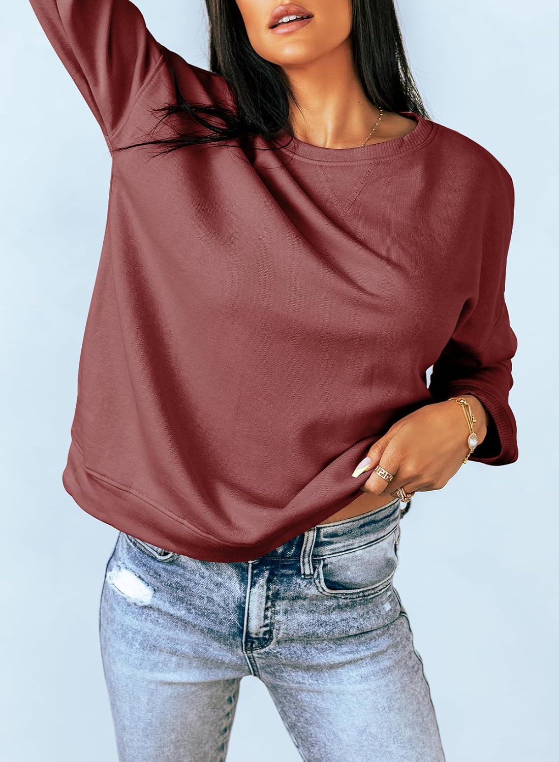 Thumbnail 3 de Dokotoo Women’s Casual Crew Neck Sweatshirt (Loose Fit Long Sleeve Pullover)