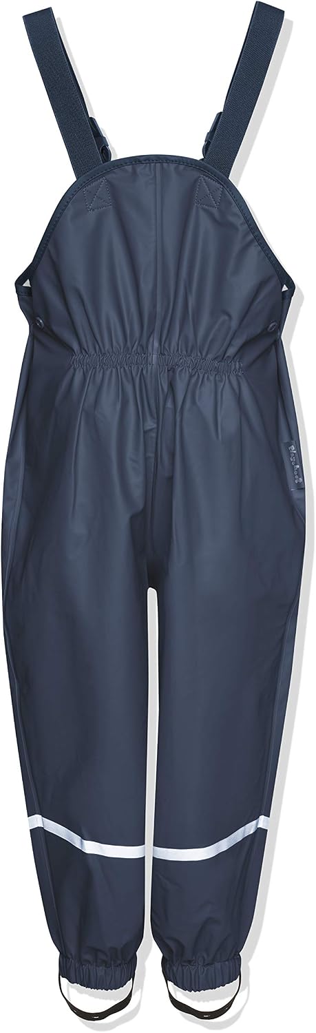 Detalle de Playshoes Regenlatzhose Matschhose Ungefüttert Marine 116 – wind- und wasserdicht, mit Trägern