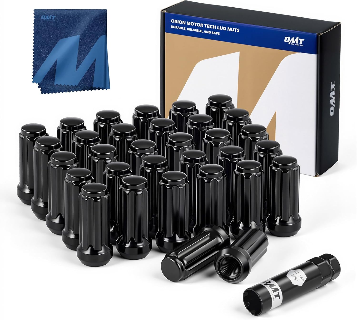 Orion Motor Tech M14x1.5 Lug Nuts with 60° Cone Seat (Set of 32)