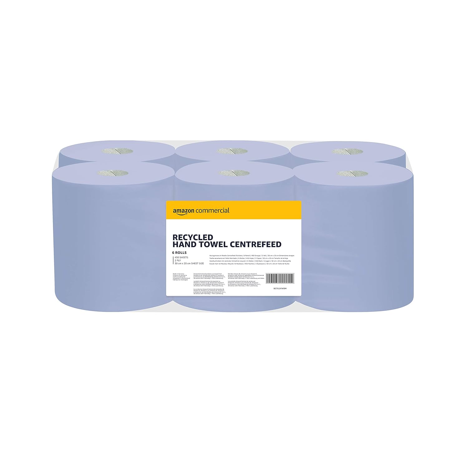 AmazonCommercial Papierwischtücher 2-lagig, 6 Rollen