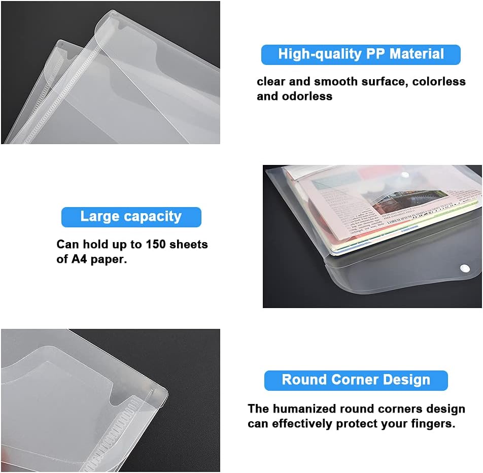 Detalle 2 de Clear Plastic Wallets 10 Pack A4