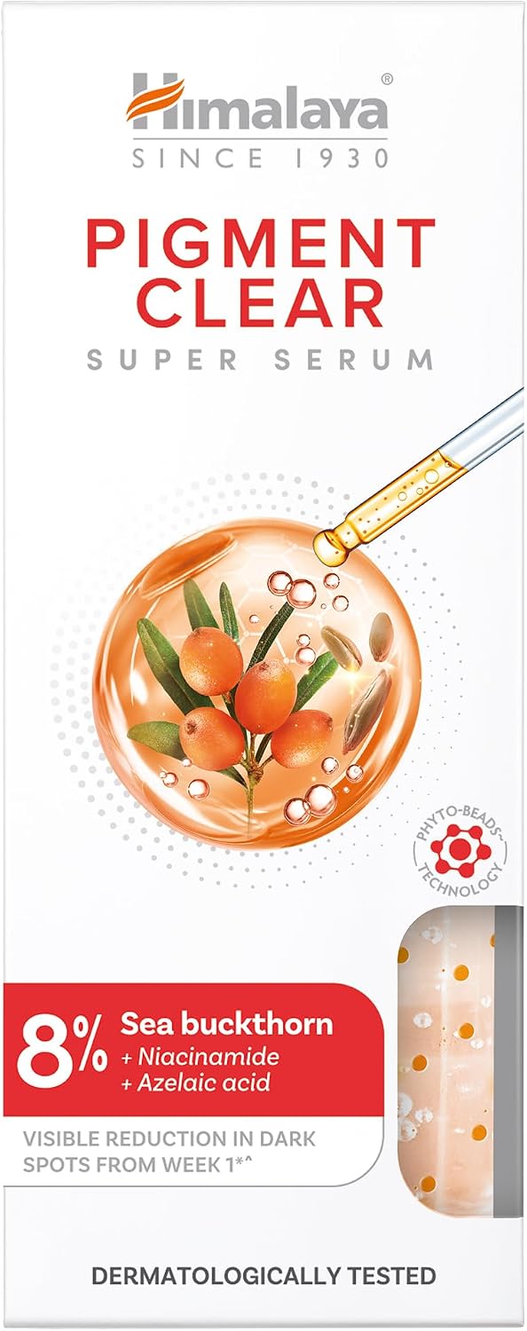Detalle de Himalaya Super Serum Pigment Clear: siero illuminante con acido azelaico, niacinamide e olivello spinoso (30 ml)