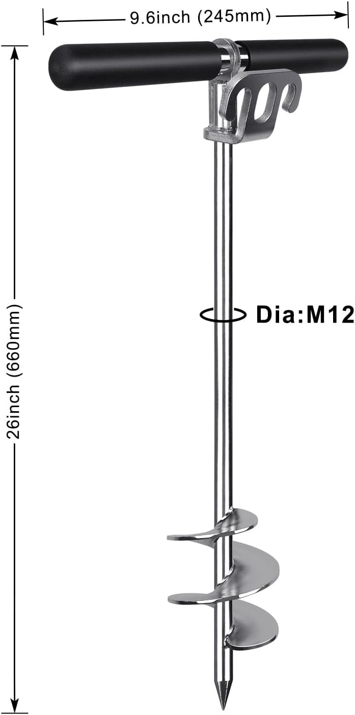 Detalle de BeneLabel Boat Anchor: Heavy Duty Kayak Sand Stake 66cm with Storage Bag