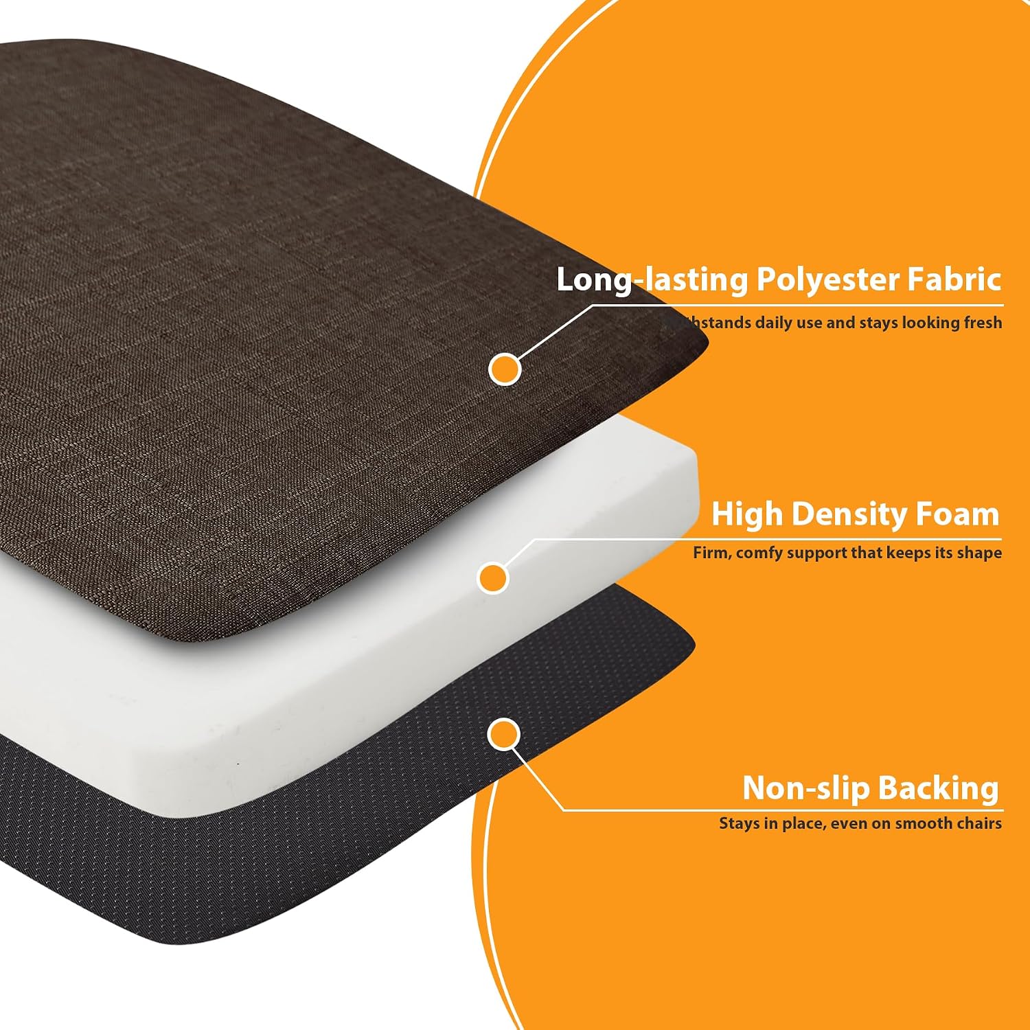 Thumbnail 3 de Ruqmuis Dining Chair Cushions 17" x 16