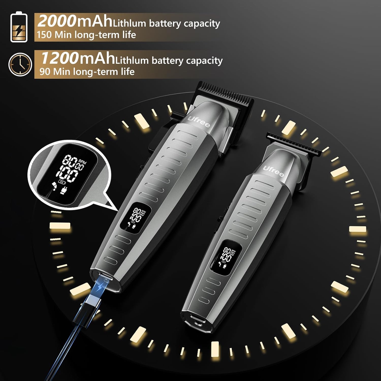 Detalle 2 de Ufree Professional Hair Clippers for Men trimmer set ✂