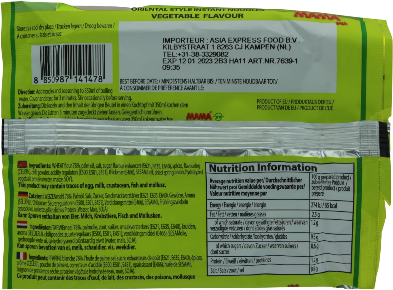 Thumbnail 1 de MAMA Nouilles instantanées aux légumes 60 g (pack de 30) pour repas rapides