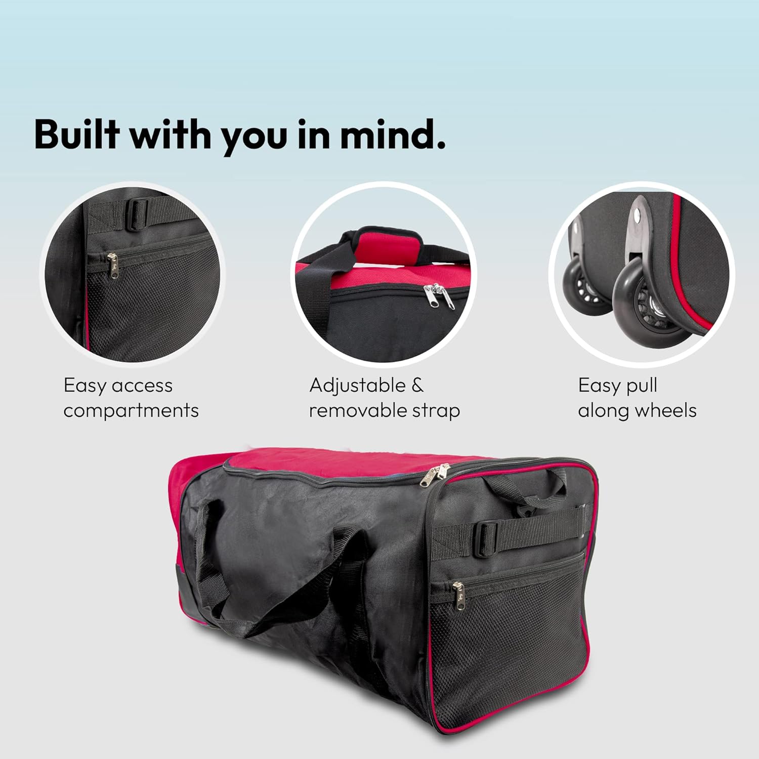 Thumbnail 2 de iN Suitcase Large 80L foldable wheeled holdall