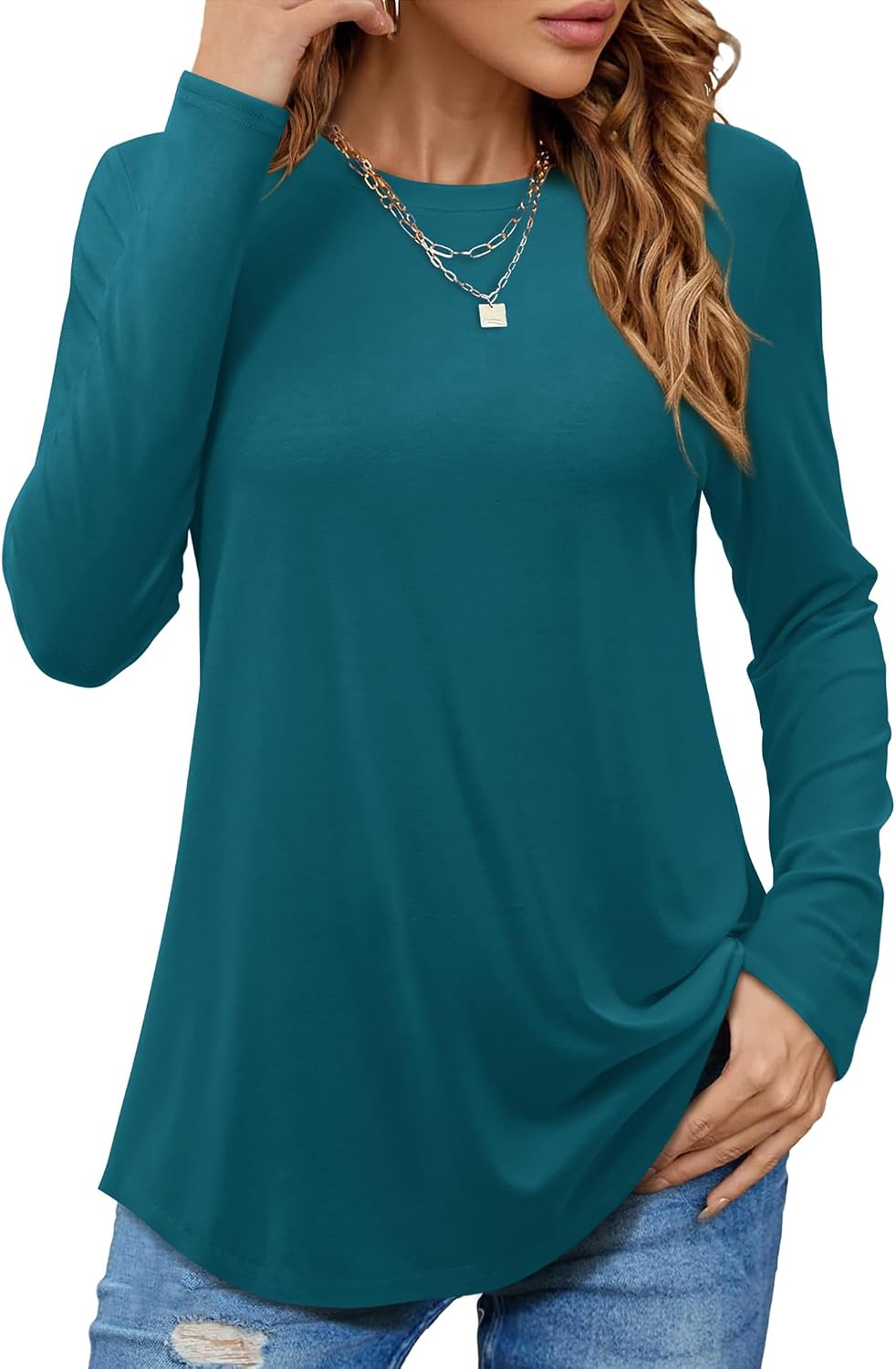 Thumbnail 6 de Beluring T‑Shirt Damen Lässig Rundhals Longshirt