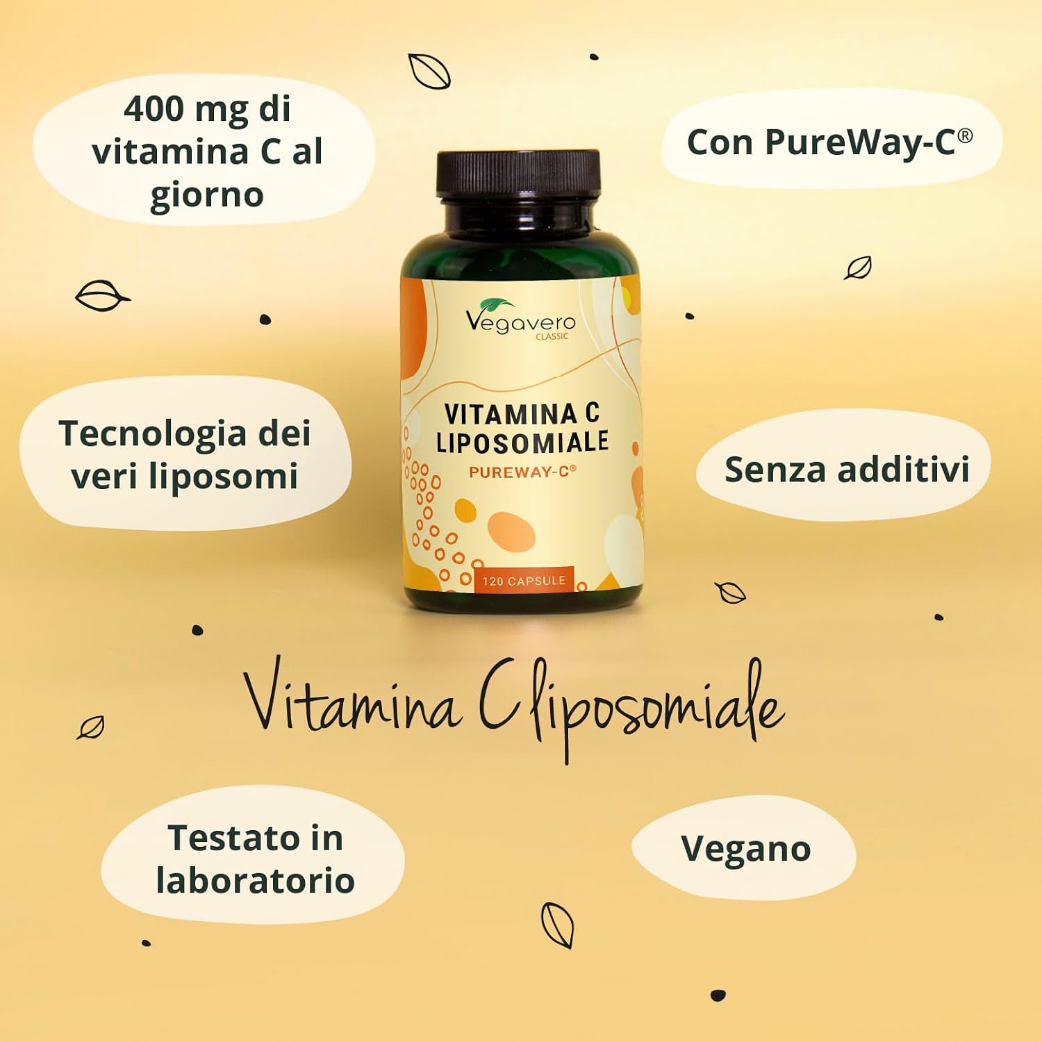 Detalle de Vegavero Vitamina C liposomiale 120 capsule 💊