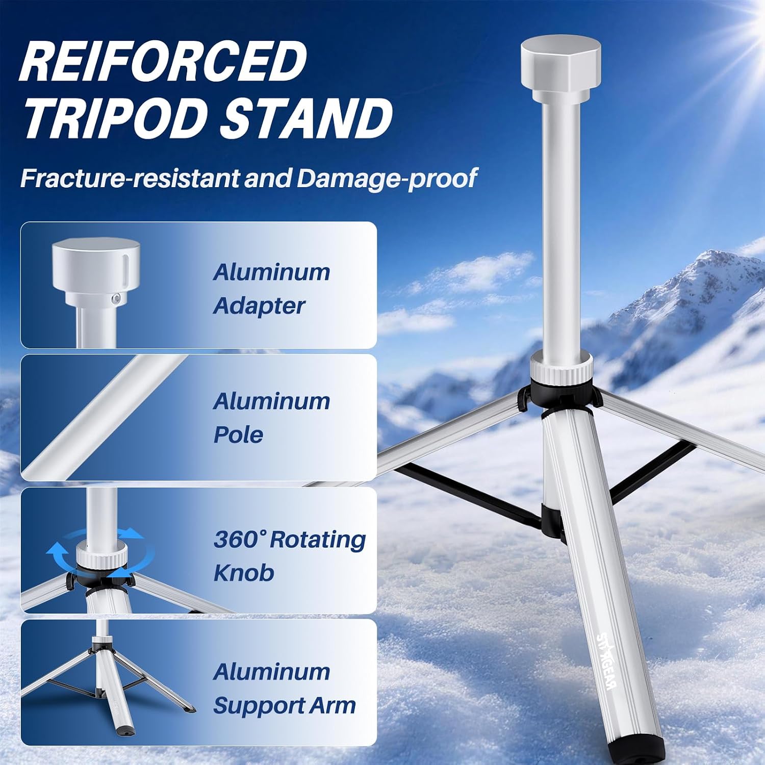 Detalle 2 de STARGEAR Starlink Mini Tripod Stand, Aluminum
