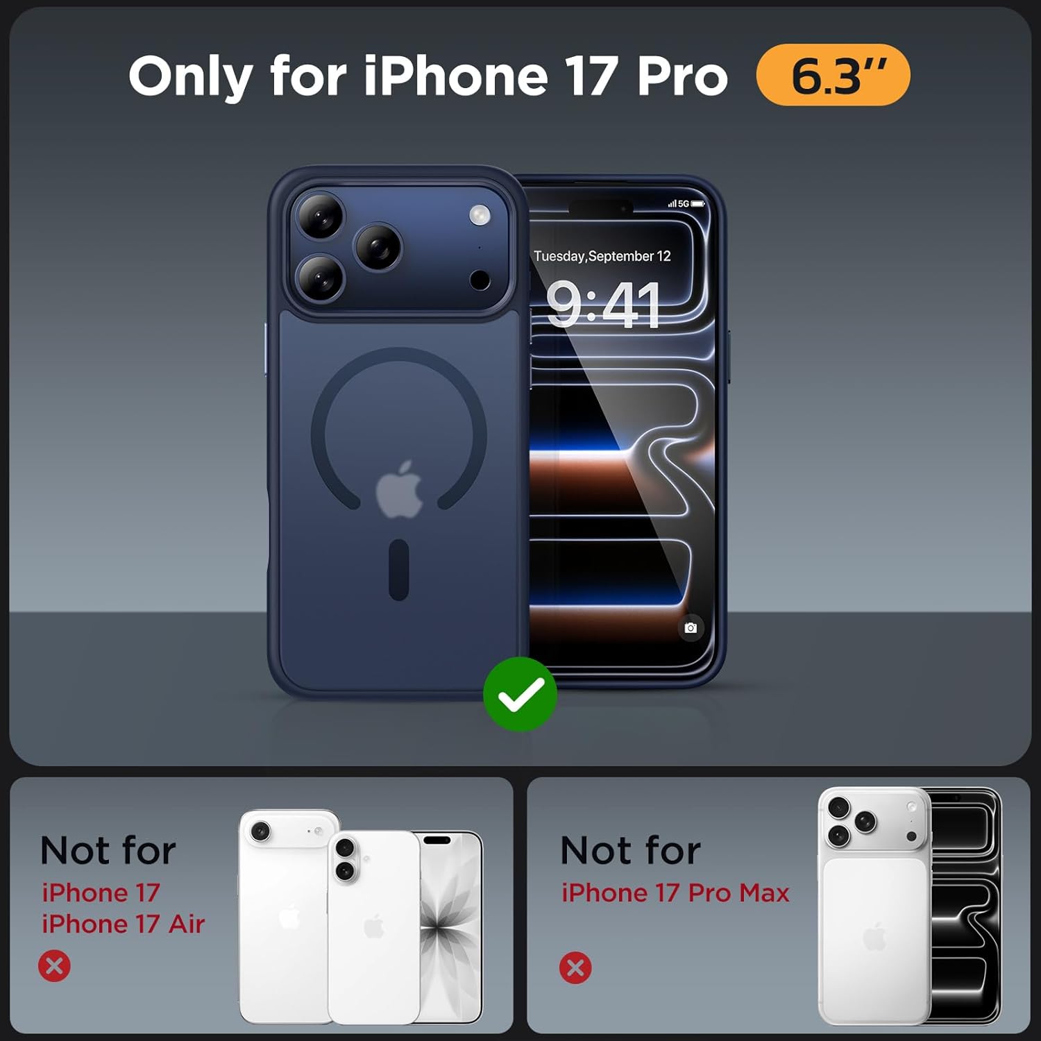 Detalle 2 de Miracase iPhone 17 Pro MagSafe case 6.3"