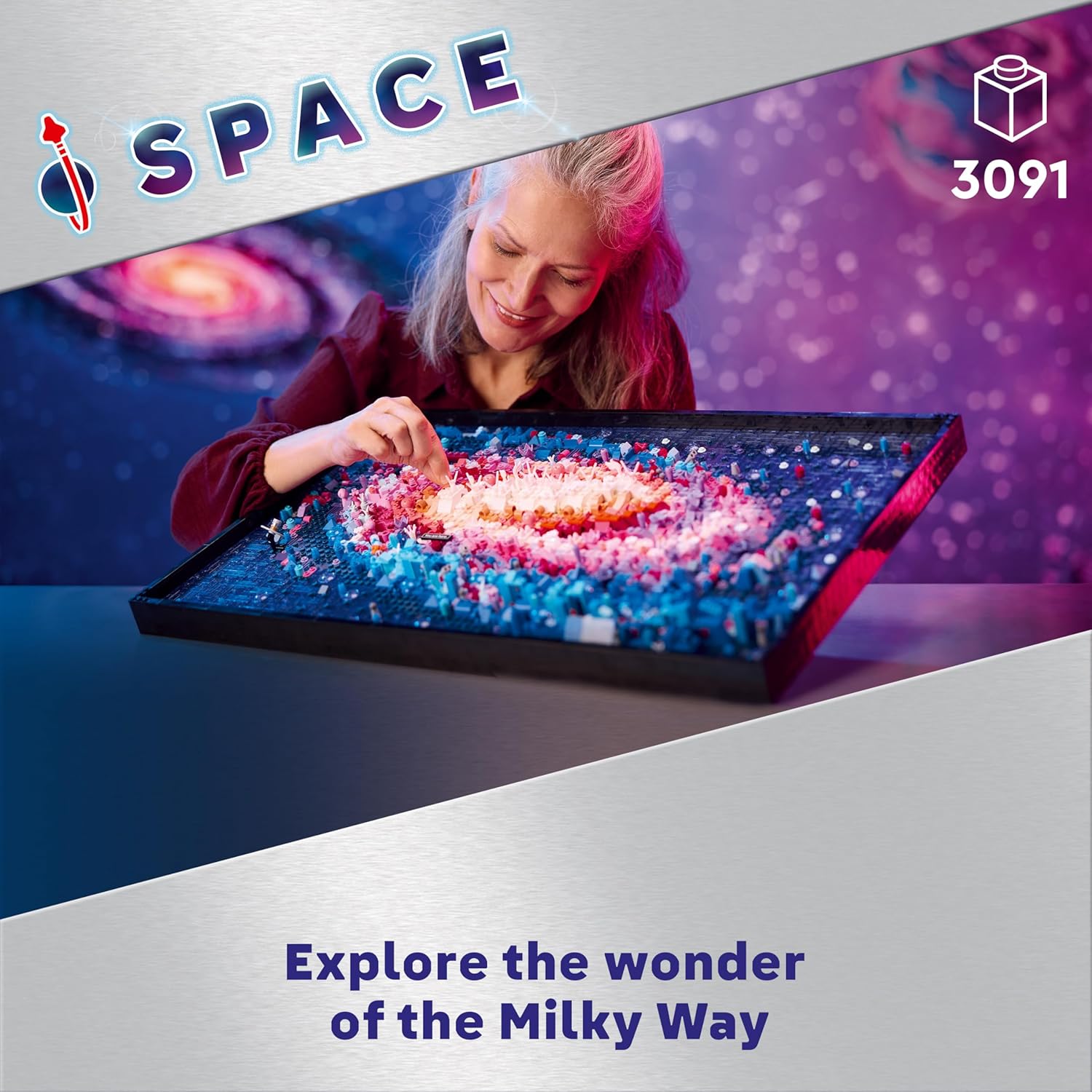 Thumbnail 1 de LEGO Art The Milky Way Galaxy (31212): A Detailed Wall Art Kit for Space Buffs