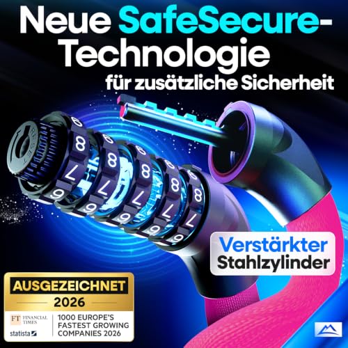 Thumbnail 1 de NEXTCOVER LockOne: Fahrrad-Kettenschloss mit 5-stelligem Zahlencode