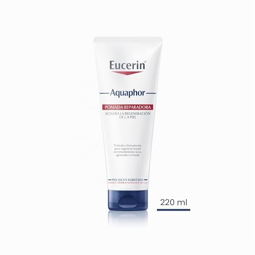 Detalle de Eucerin Aquaphor Pomada Reparadora 220 ml: crema hidratante y cicatrizante para piel seca y agrietada