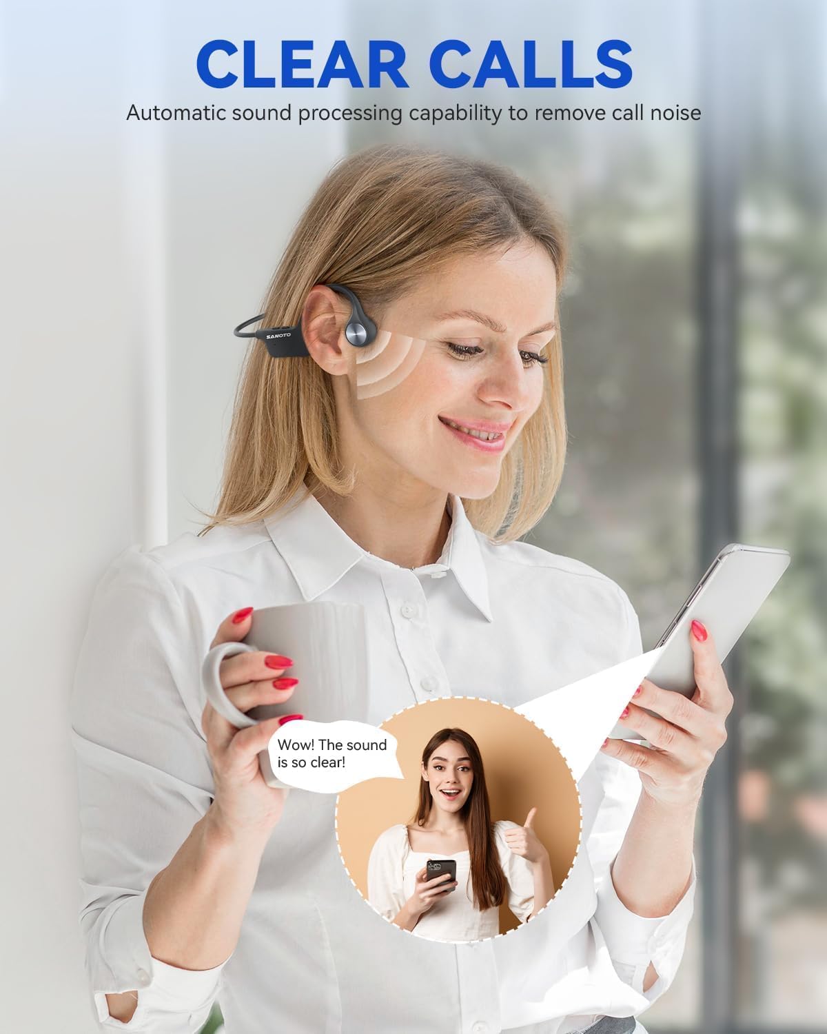 Thumbnail 4 de Monodeal bone conduction headphones Bluetooth 5.3