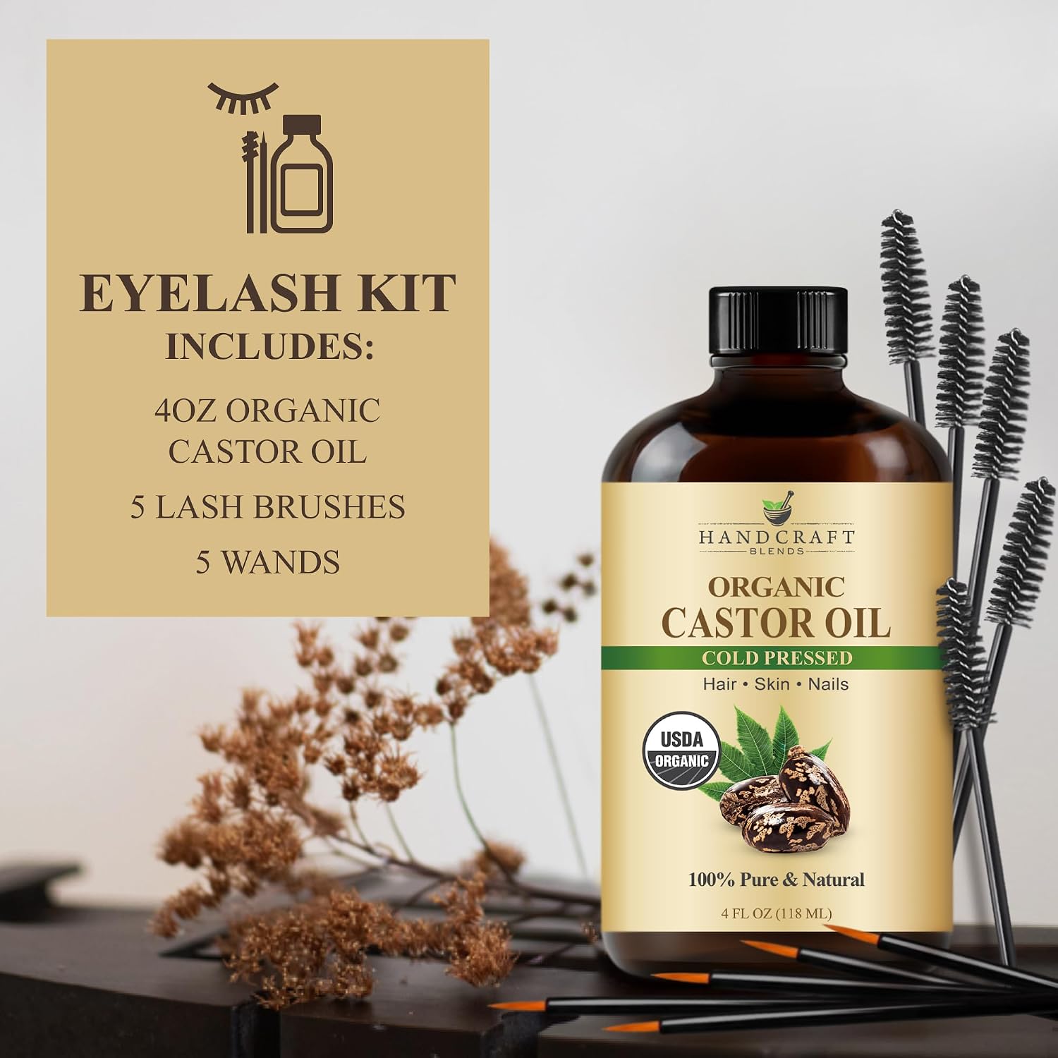 Detalle 2 de Handcraft Blends Castor Oil 4 Fl Oz