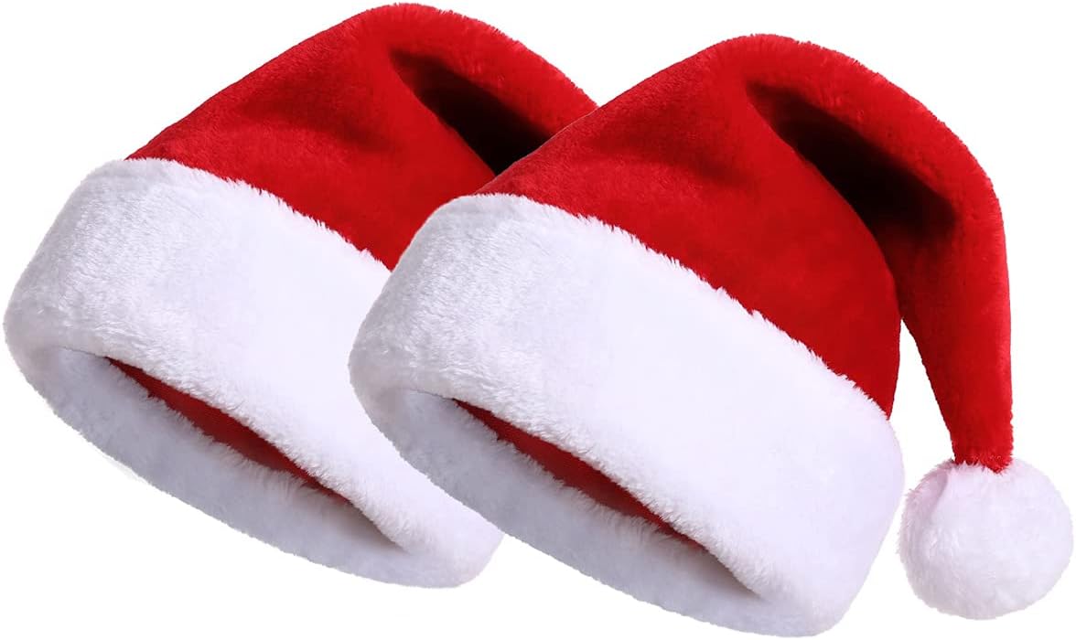 Thumbnail 6 de KONVINIT Deluxe Plush Santa Hat with Faux Fur Pompom