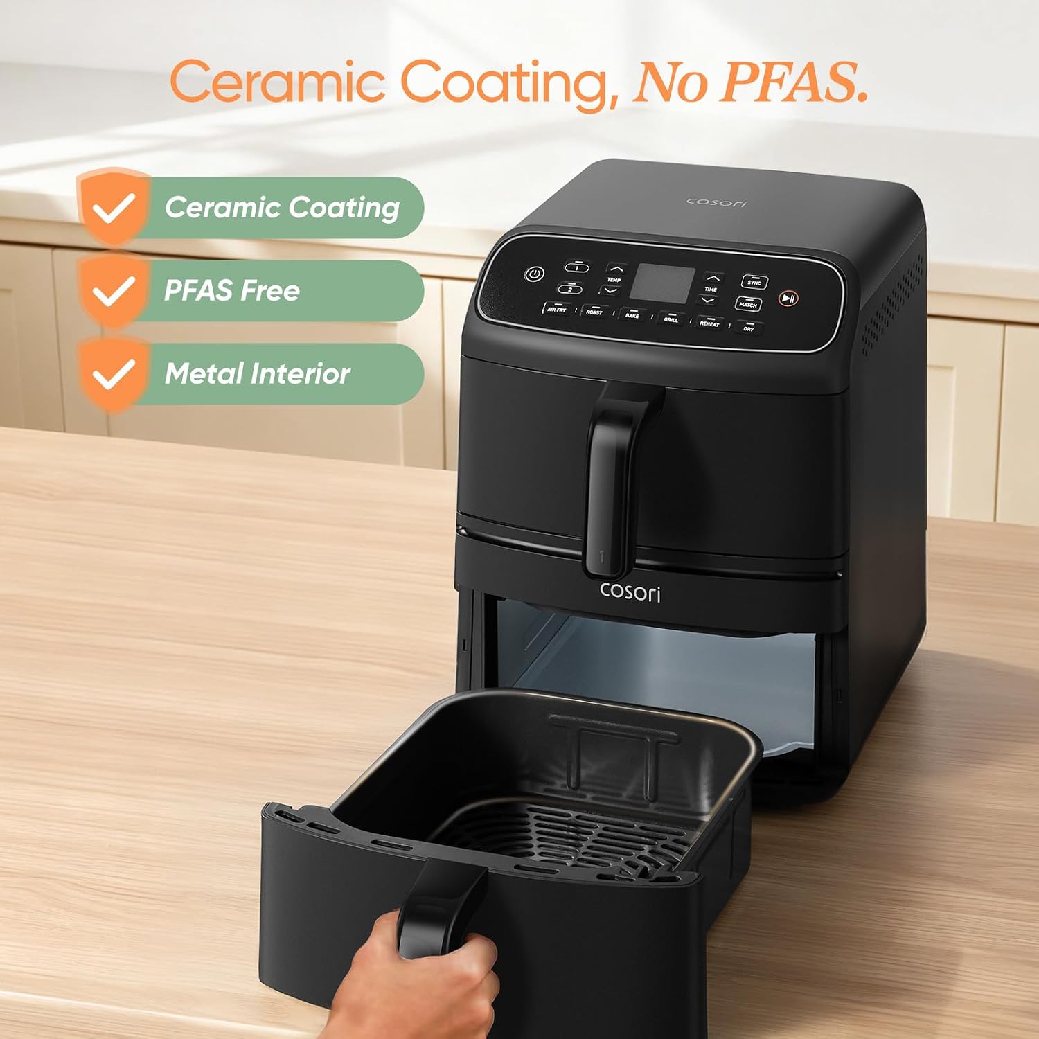 Detalle de Cosori Air Fryer Turbo Tower Compact 8.6L