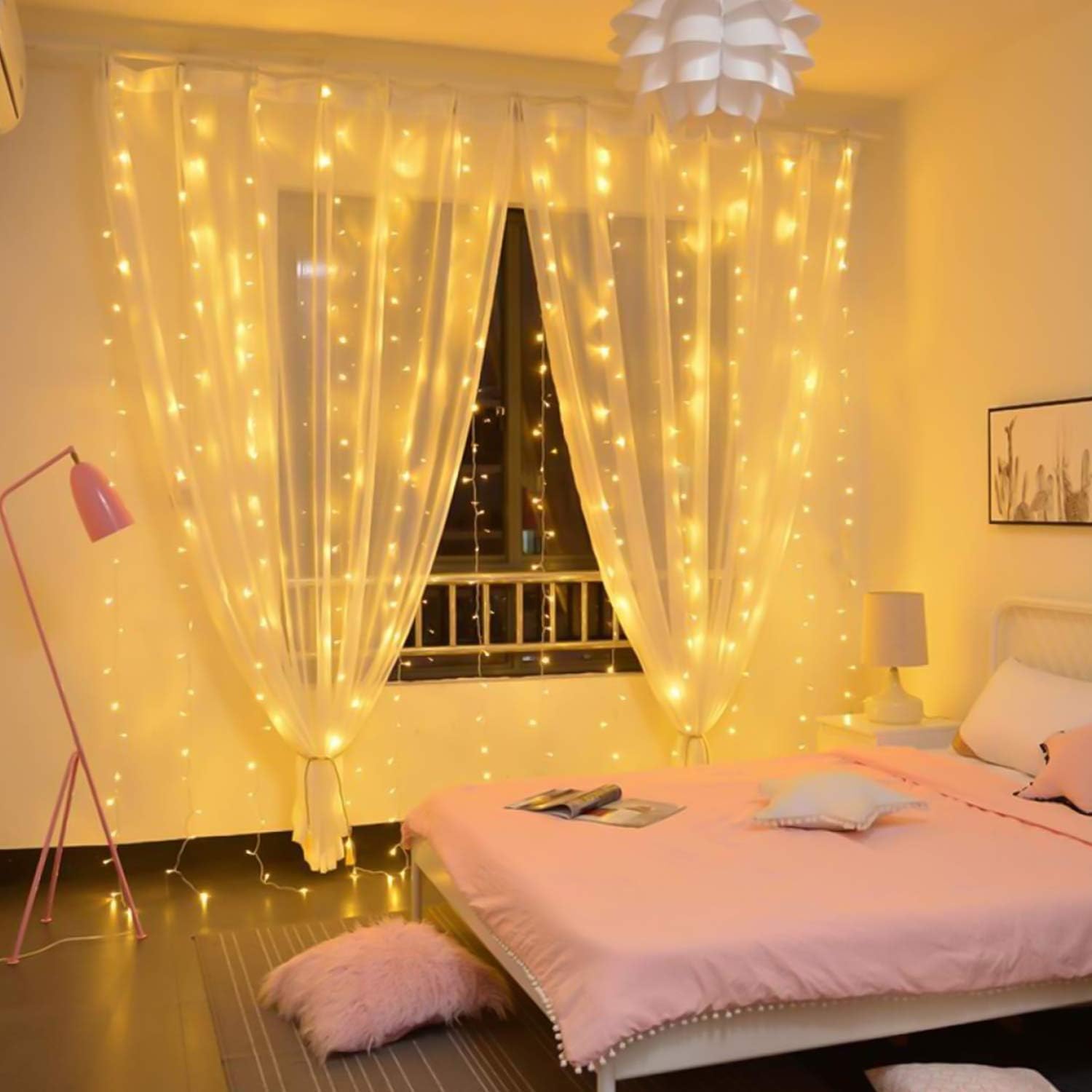 Detalle 2 de Bigzom Lichterketten Vorhang 2x2 m 200 LEDs