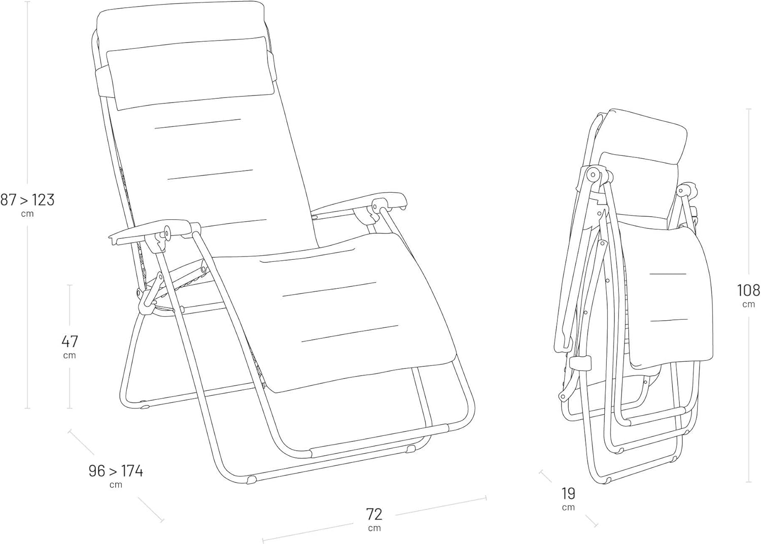 Detalle de Lafuma Mobilier Fauteuil Zéro Gravité RSX XL
