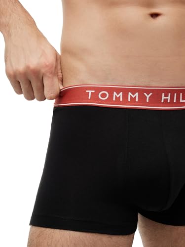 Thumbnail 3 de Tommy Hilfiger Calzoncillos bóxer Pack de 3 Hombre Trunks de algodón elástico, Negro (Argean Sea/Crmel/Utility Sage), M