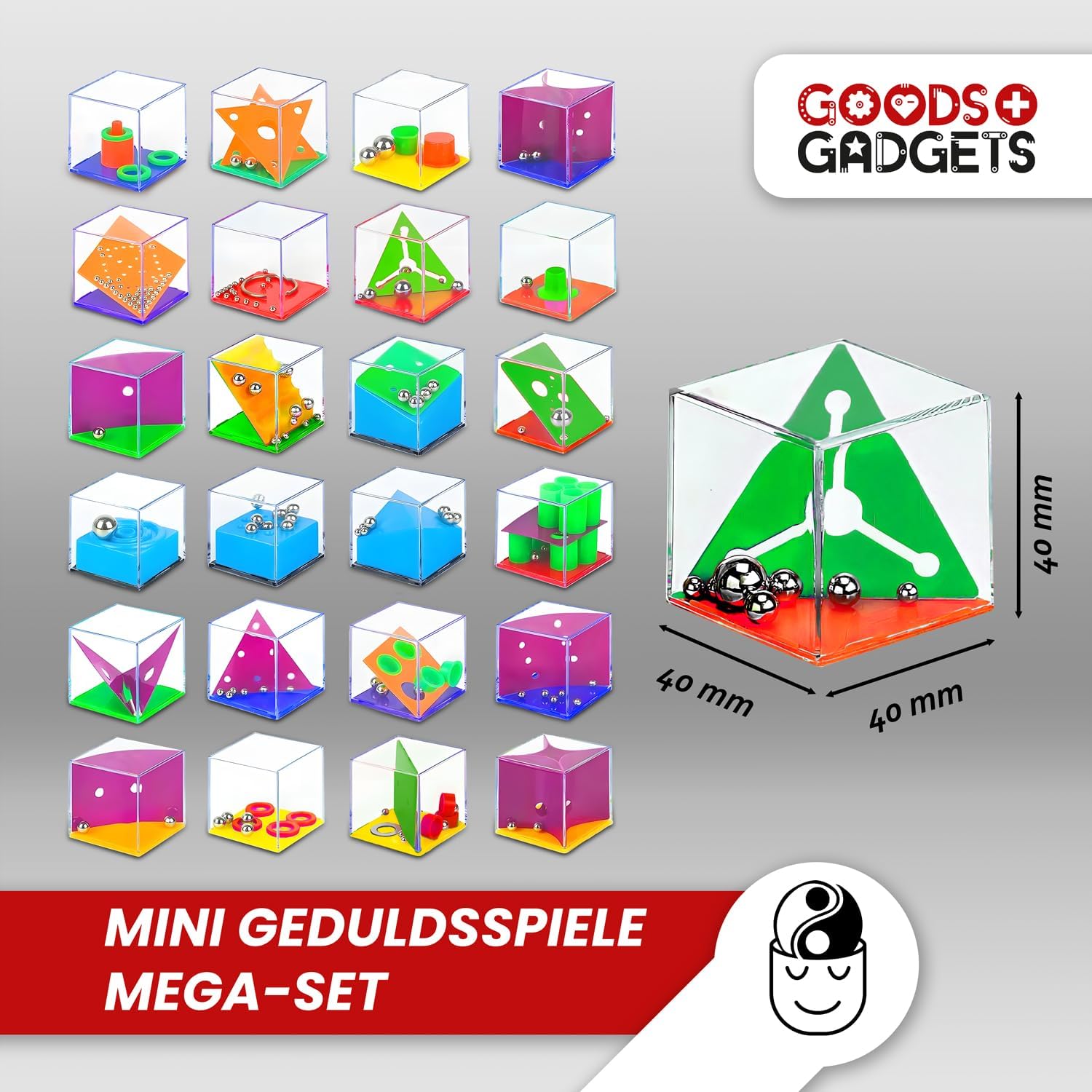 Detalle 2 de Goods & Gadgets Mini Puzzle Mega Set: 24 jeux de balle pour s’amuser et s’entraîner