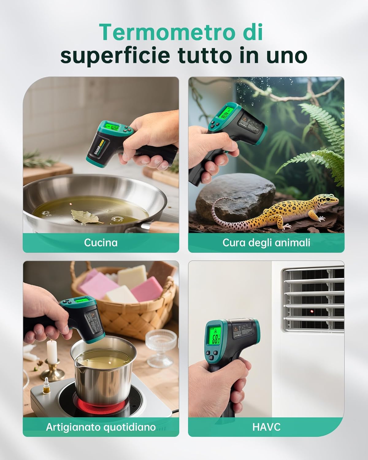 Thumbnail 1 de ERICKHILL Termometro a infrarossi -50°C–600°C 🌡