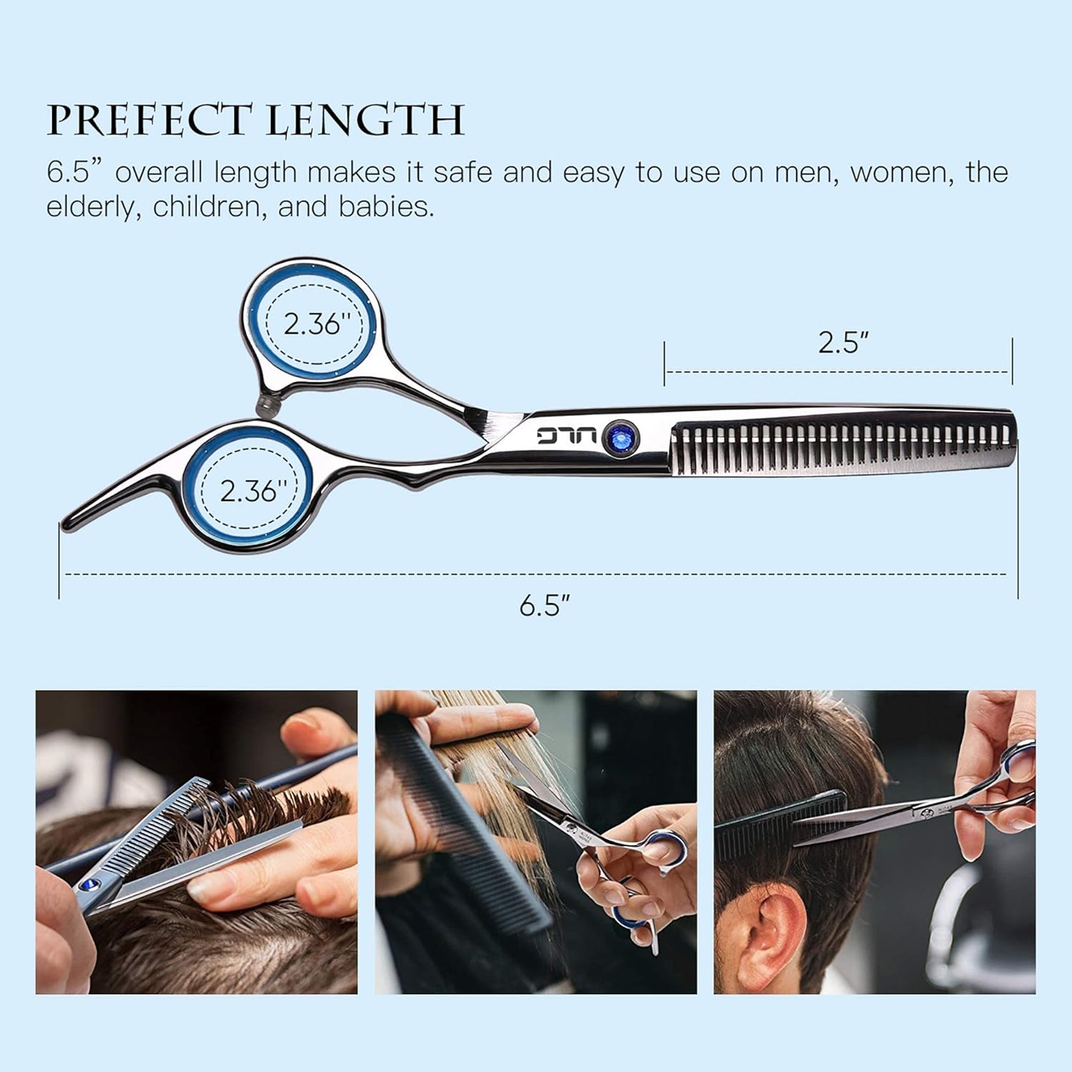 Detalle de ULG Professional 6.5" Hair Cutting Scissors ✂