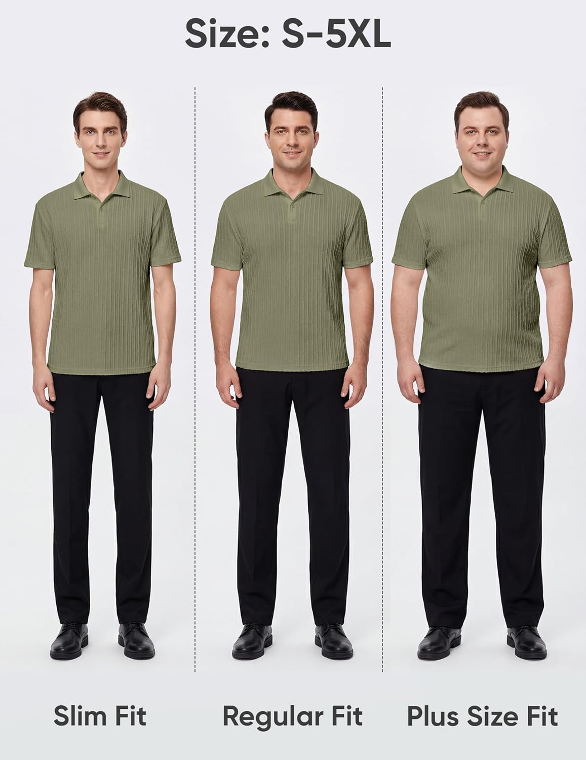 Thumbnail 5 de JMIERR Men's Casual Polo Shirt: Knit Summer Short Sleeve for Vacation and Golf