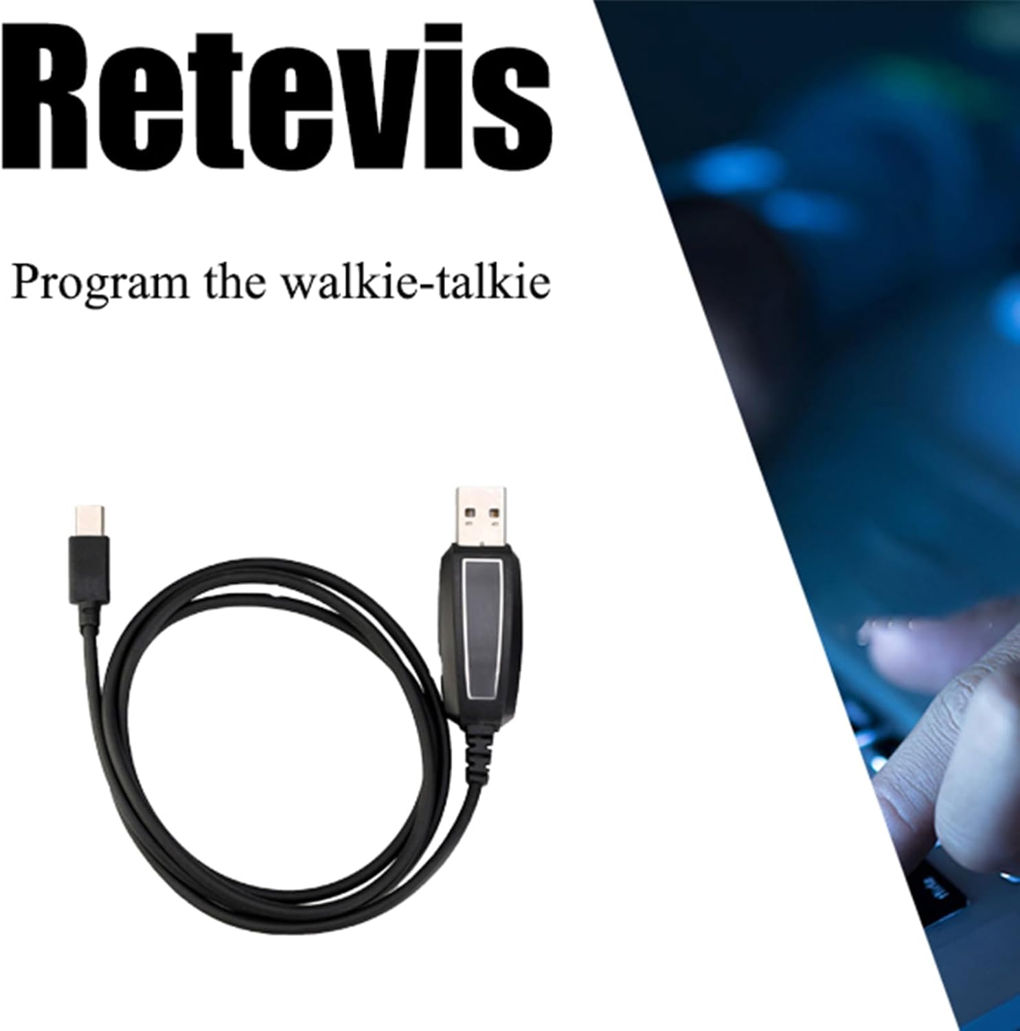 Thumbnail 1 de Retevis RT622P USB Programmierkabel Typ C – kompatibel mit RT665, RB619, RT622P, RB666