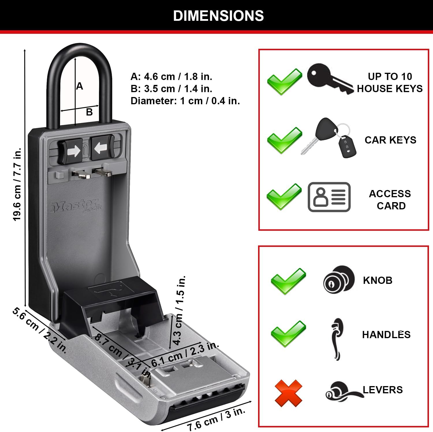 Thumbnail 6 de Master Lock Key Safe with New Innovative Design – Large Capacity, High Security