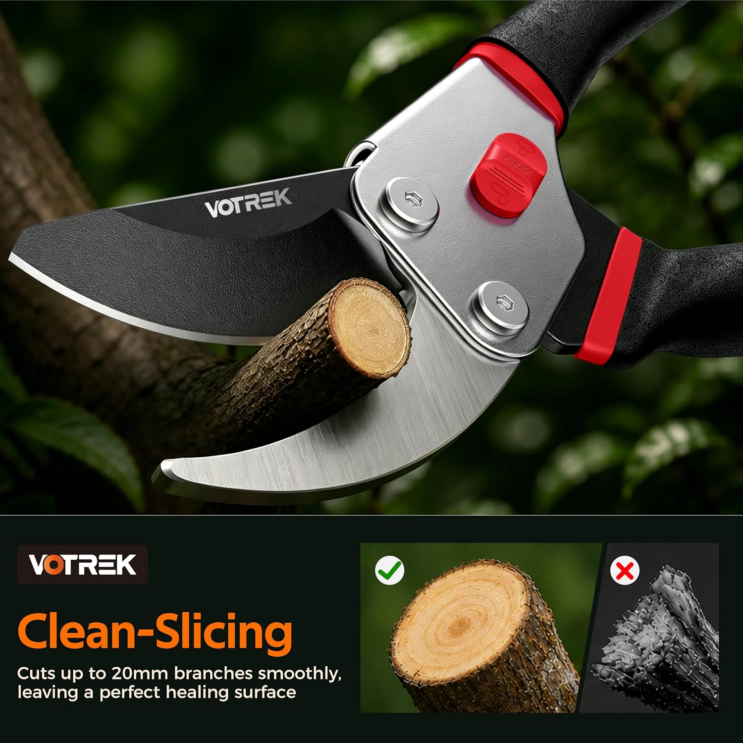 Detalle 2 de VOTREK Bypass Pruning Shears 8.5-inch