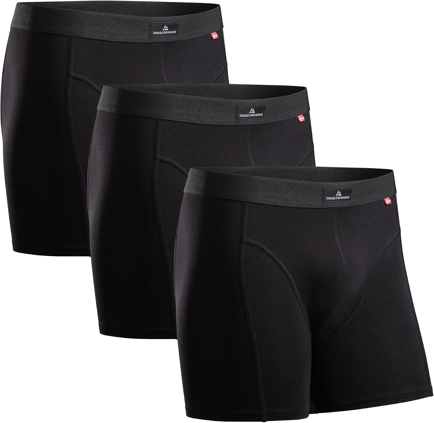 Detalle de Danish Endurance Boxer da Uomo in Cotone Premium – 3 Confezioni