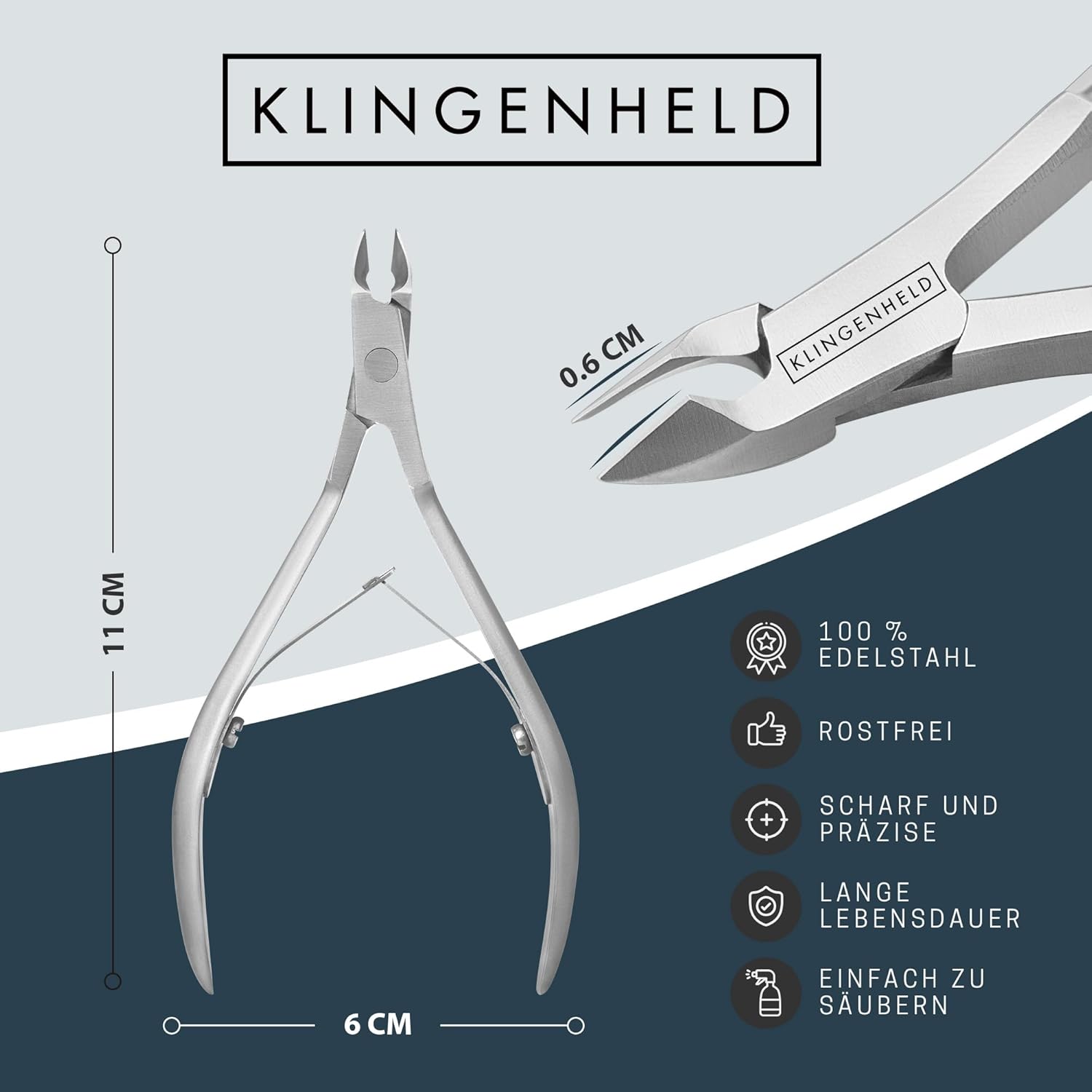 Thumbnail 6 de KLINGENHELD Präzise Nagelhautzange 1 Stück