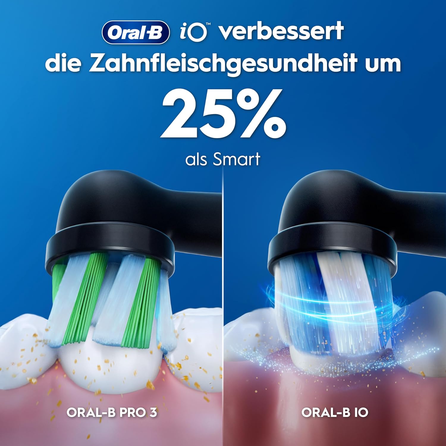 Thumbnail 6 de Oral-B iO Series 3 Elektrische Zahnbürste – Doppelpack (Schwarz/Rosa) mit 4 Aufsteckbürsten und Reise-Etui